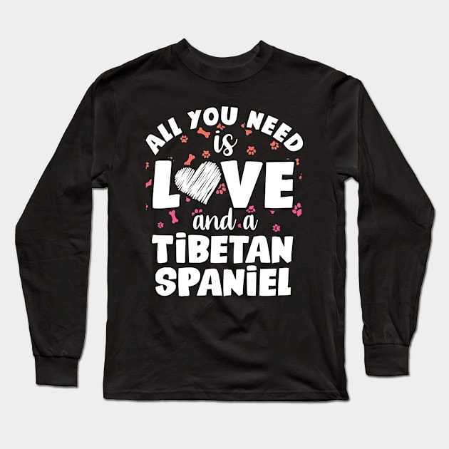 Tibetan Spaniel love Long Sleeve T-Shirt by SerenityByAlex